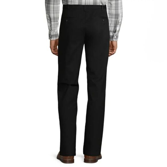 George Men’s Black Wrinkle Resistant Pleated Pants - Picture 3 of 16